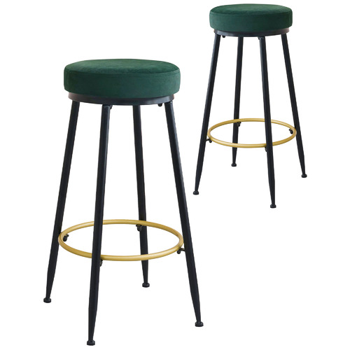 Oakleigh Home 66cm Nehama Velvet Barstools Temple Webster